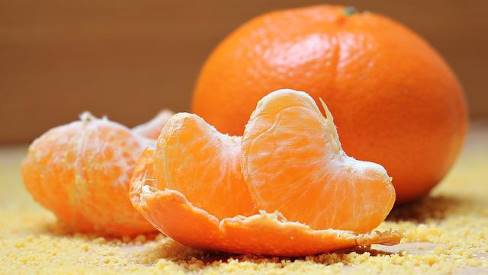 fresh peeled orange