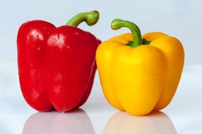 red and yellow bell peppers